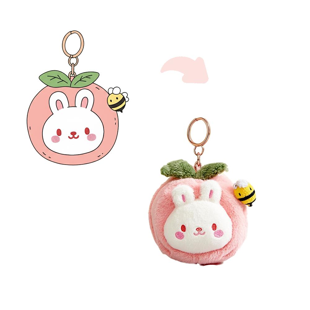 Custom Printed Plush Keychains