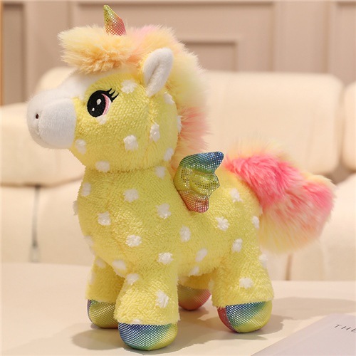 Magical Rainbow Unicorn Plush Toy Sunny Yellow 