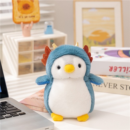 Transforming Penguin Plush 20cm– Blue Dinosaur Penguin