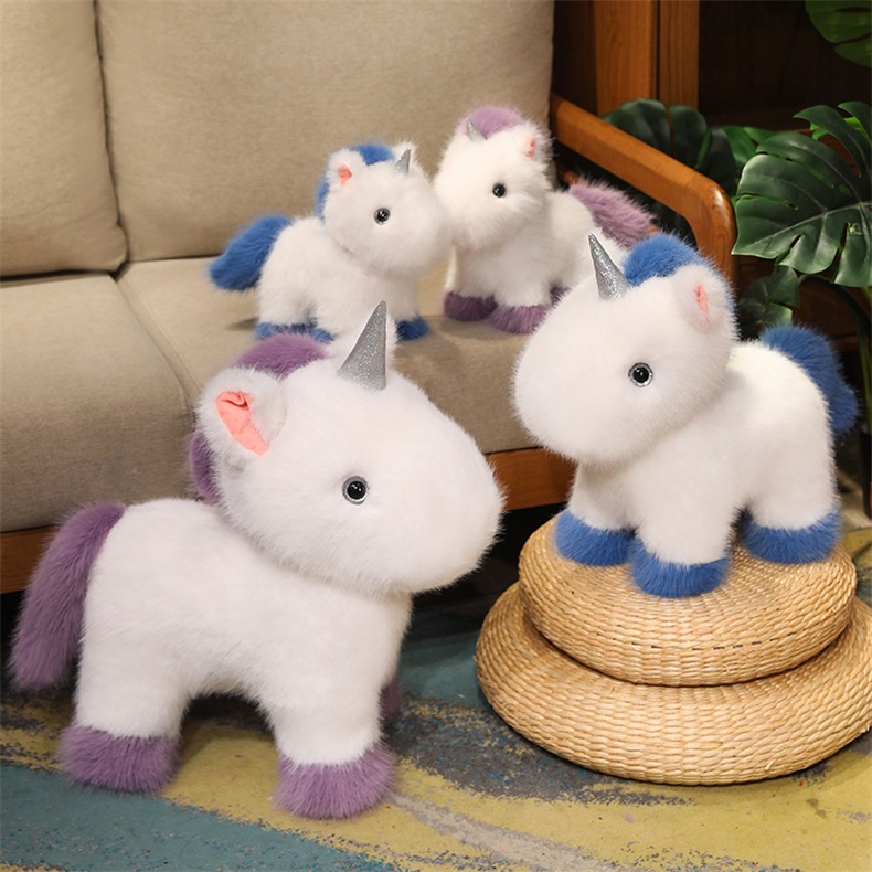 fluffy unicorn plush toy
