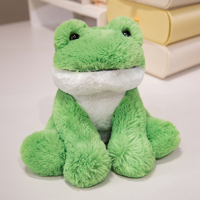 23 cm (9.1 in) Green Frog Plush Toy Wholesale