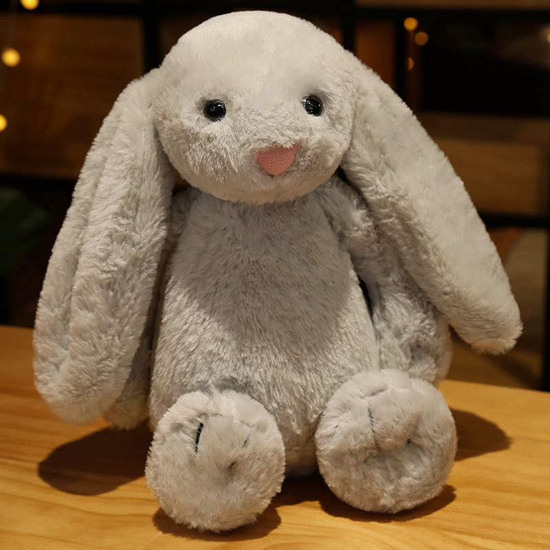 30 cm (11.8 in)–65 cm (25.6 in) Gray Plush Easter Bunnies