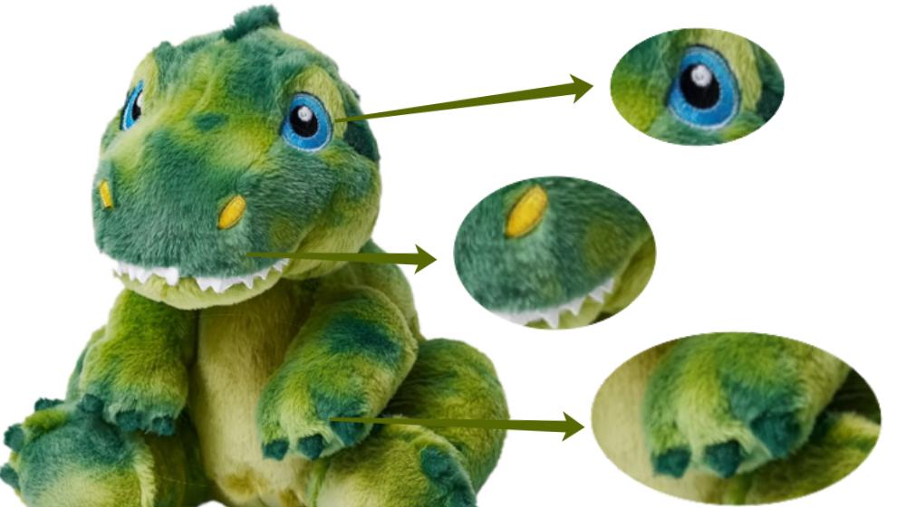 Custom Alligator plush toys details