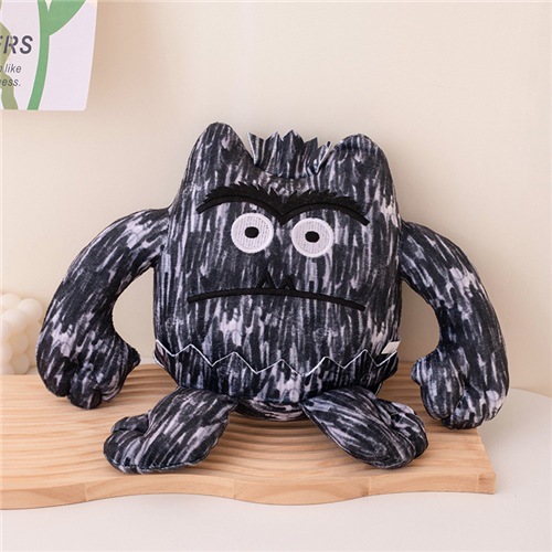 Gray Monster Plush Doll Cartoon Muscle Animal Pillow