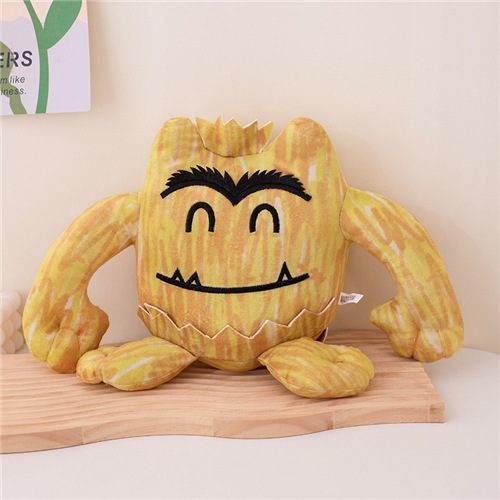 Yellow Monster Plush Doll Cartoon Muscle Animal Pillow