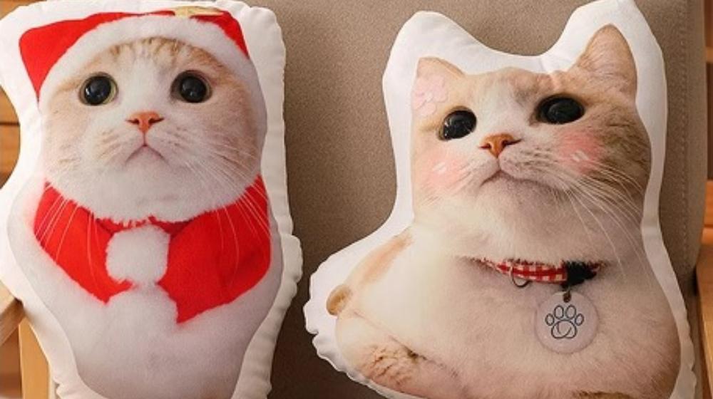 custom cat shaped pillow